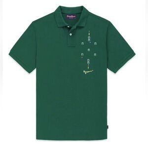 Rowing Blazers Unisex Croquet Court Green Polo, Size Medium
